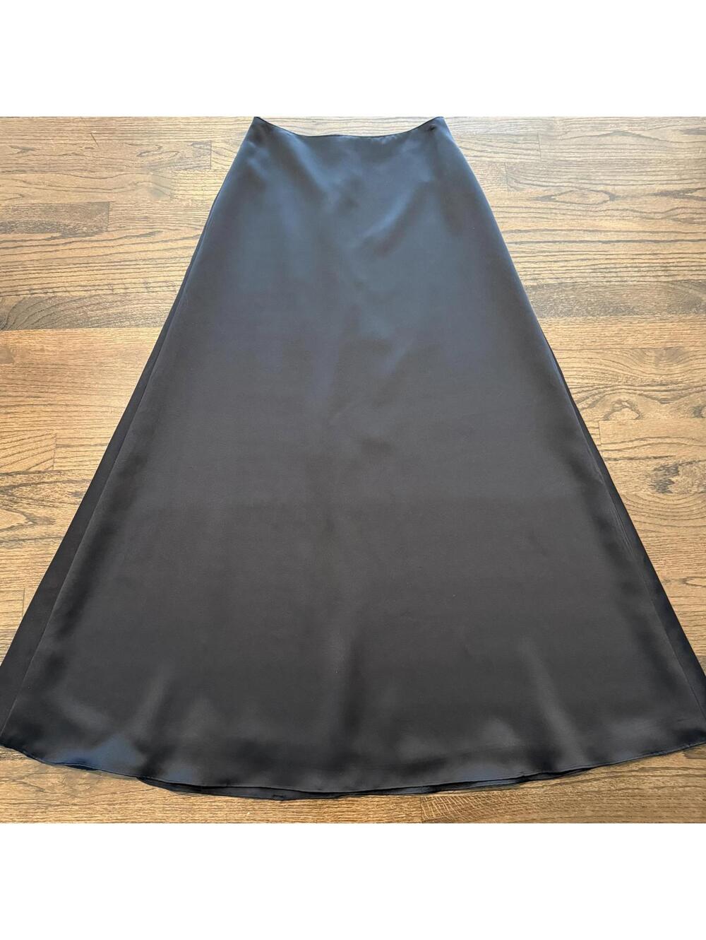 Vintage Union of Needletrades Industrial Textile Black Maxi Skirt Size 3/4